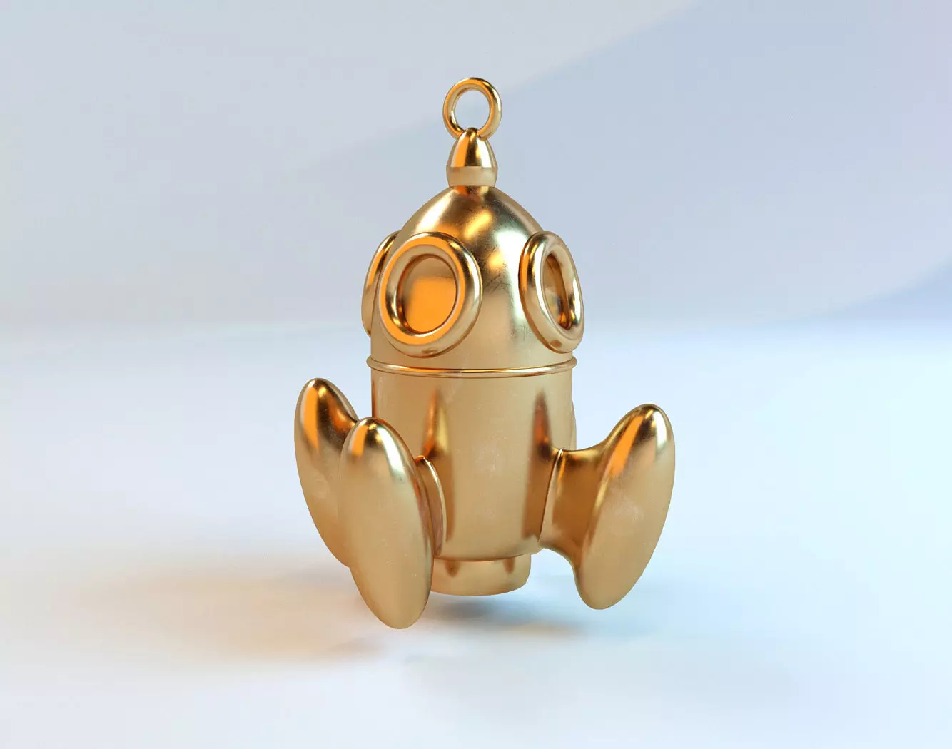 Rocket pendant 3D print model