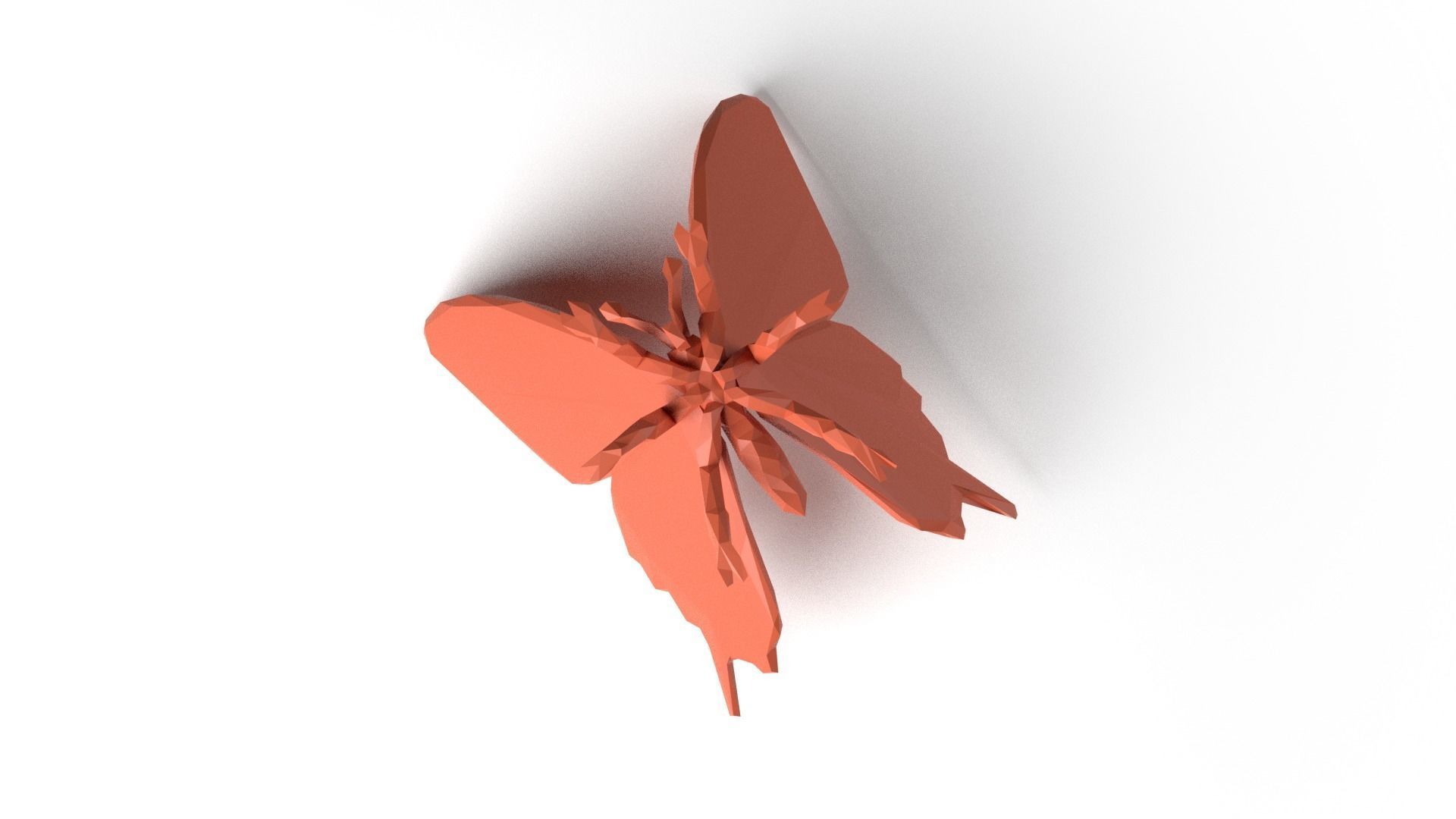 Butterfly Low Poligonal Low-poly 3D model_8