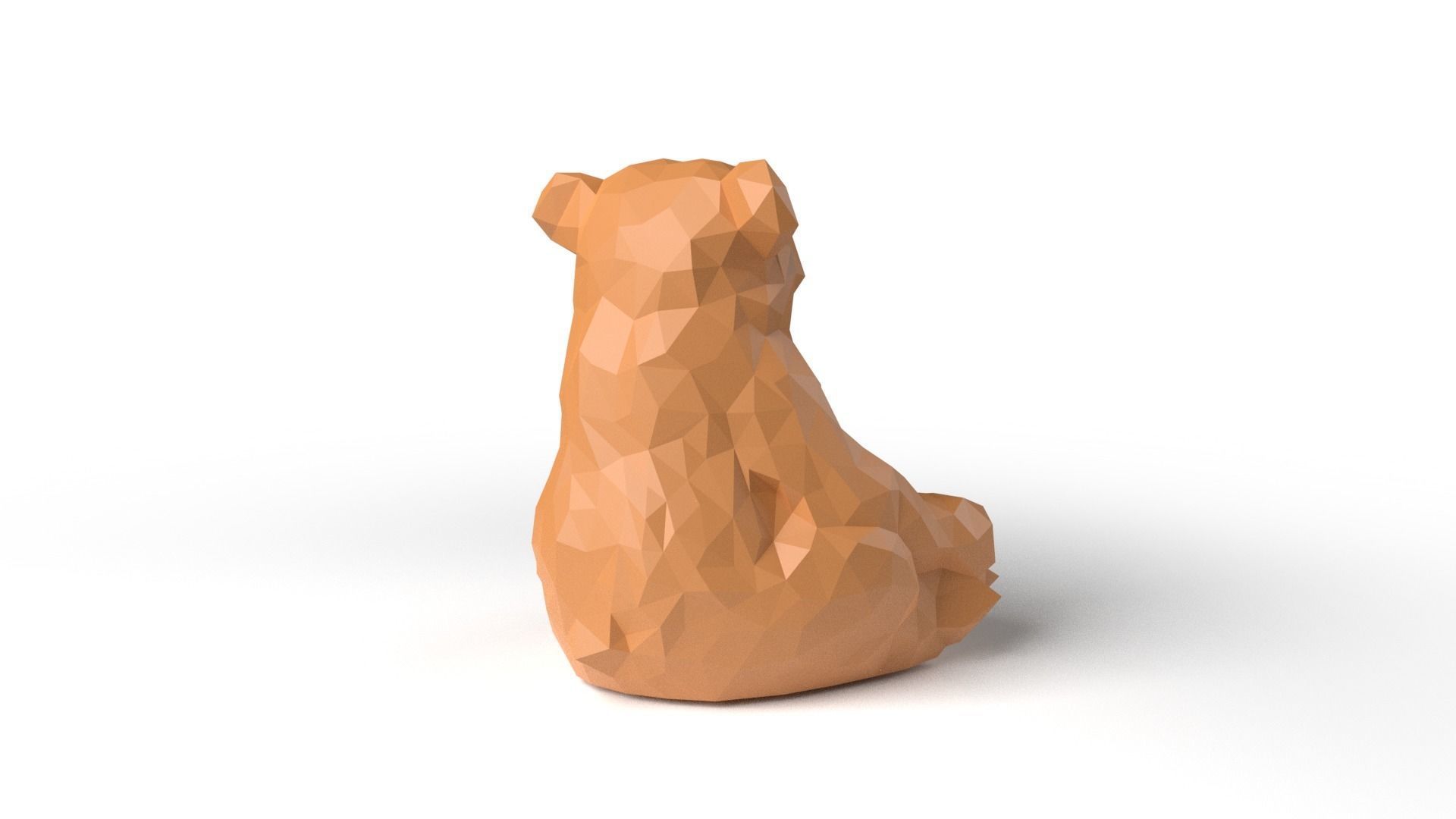 CandyBear Low Poligonal Low-poly 3D model_2