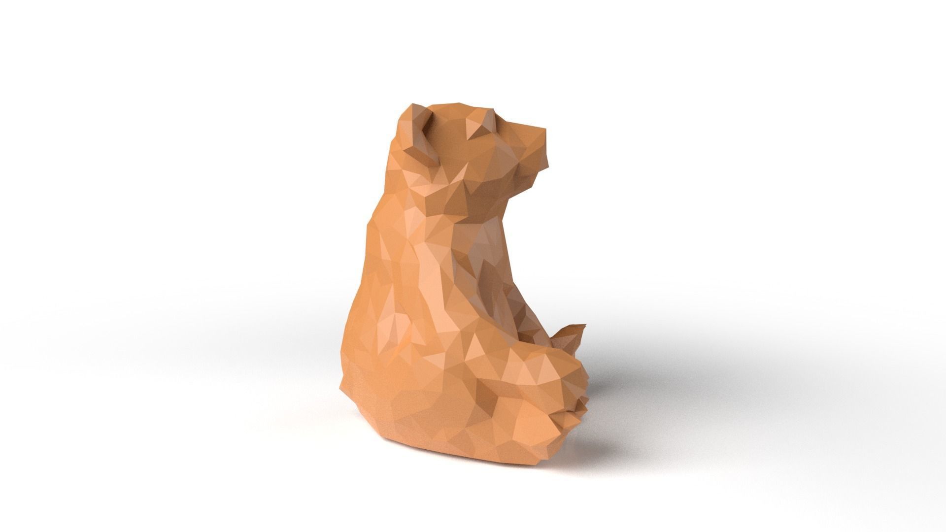CandyBear Low Poligonal Low-poly 3D model_1