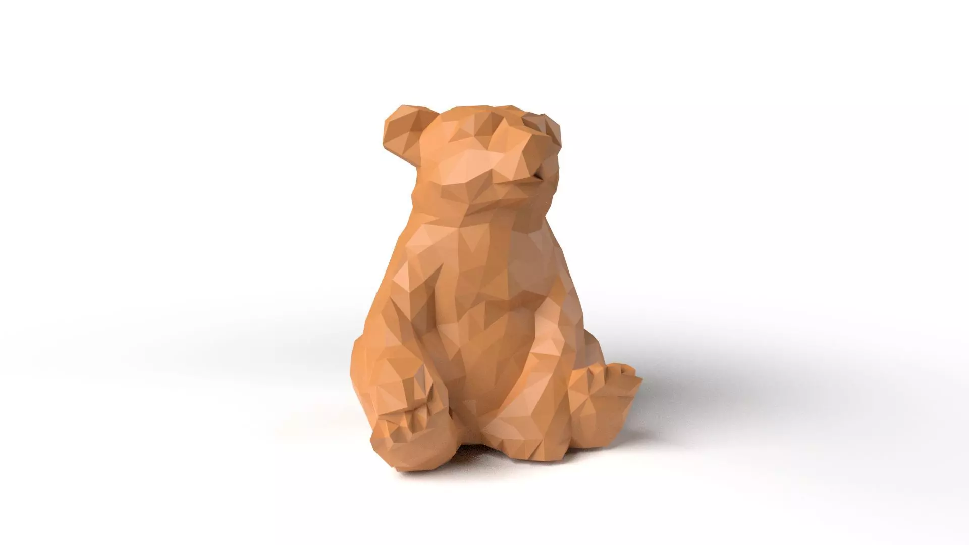 CandyBear Low Poligonal Low-poly 3D model_0