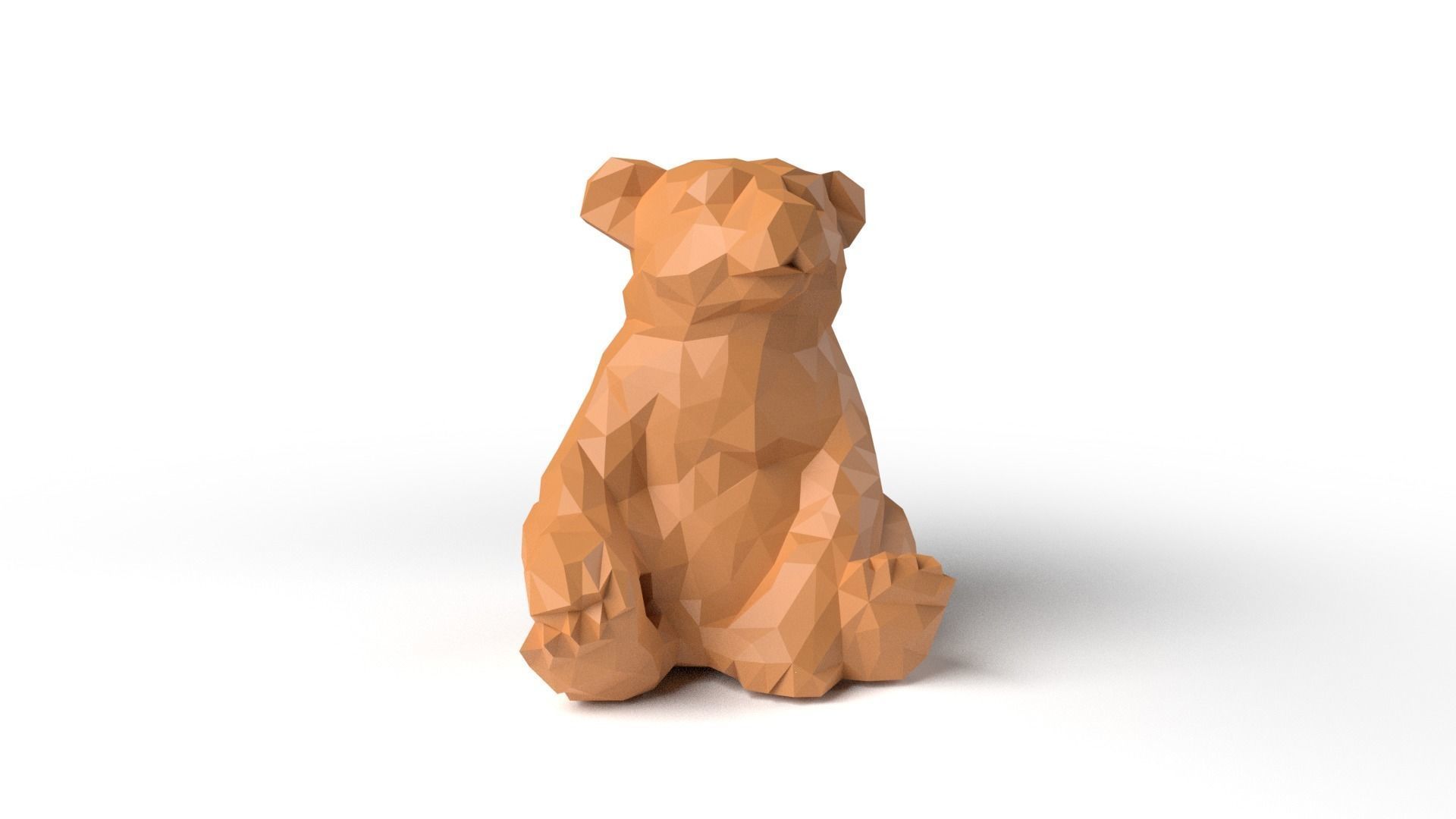 CandyBear Low Poligonal Low-poly 3D model_6