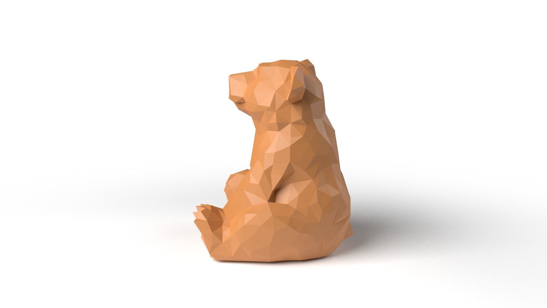 CandyBear Low Poligonal Low-poly 3D model_4