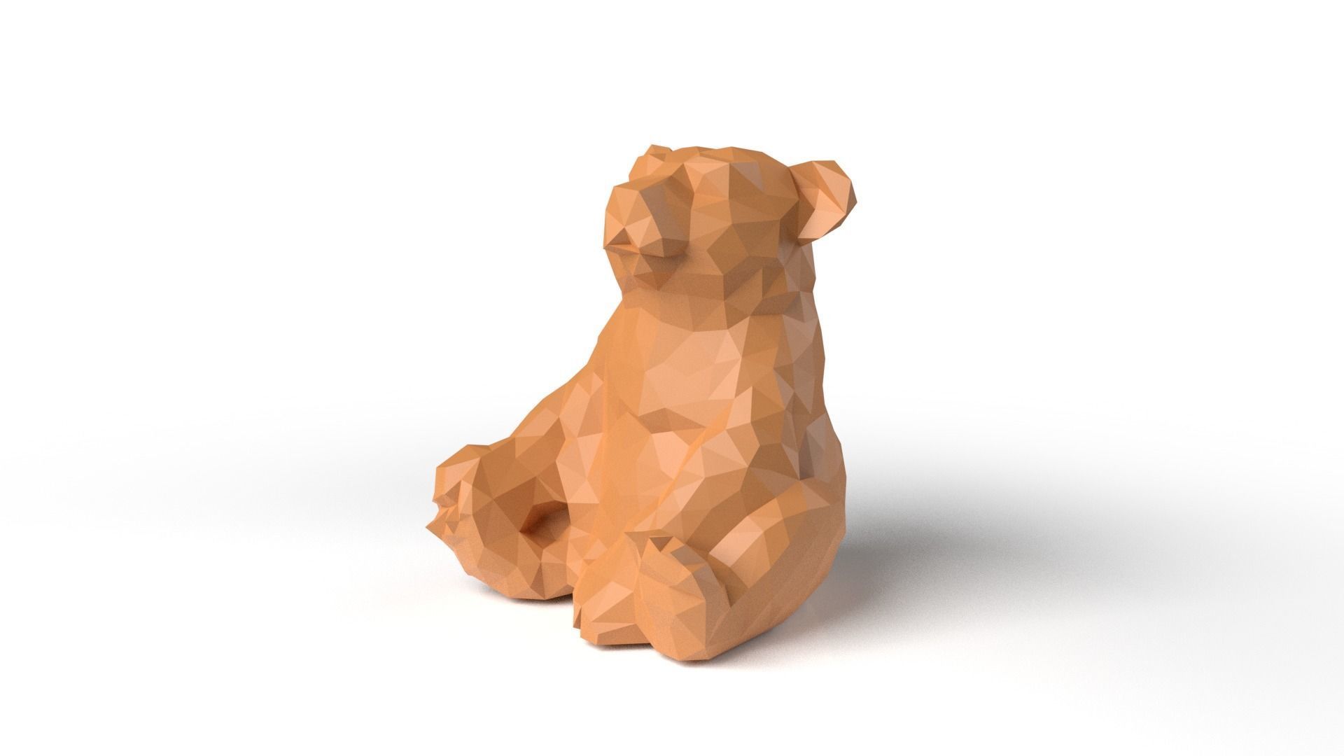 CandyBear Low Poligonal Low-poly 3D model_5