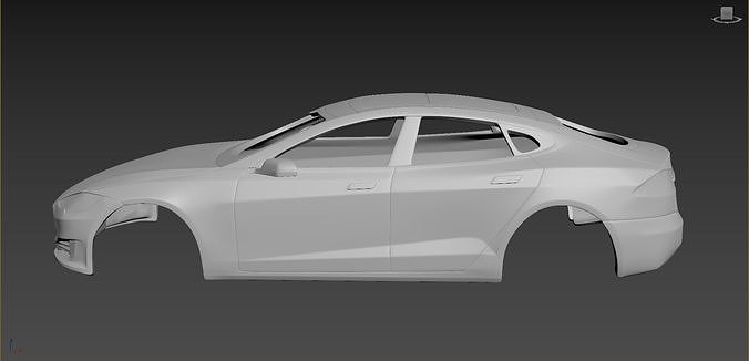 Tesla Model S Body for print 3D print model 2