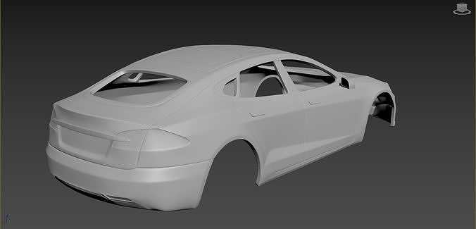 Tesla Model S Body for print 3D print model 5