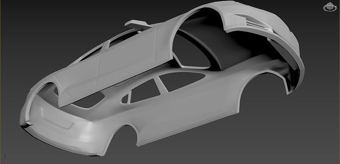 Tesla Model S Body for print 3D print model 7