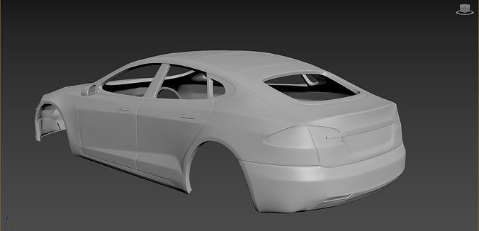 Tesla Model S Body for print 3D print model 3