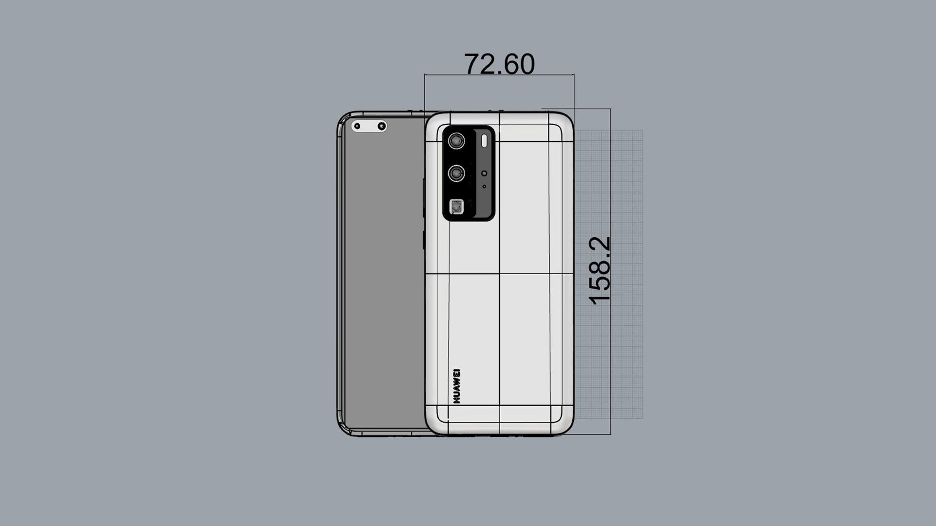 HUAWEI P40 Pro mobile phone 3D model rhino model 3D model_12