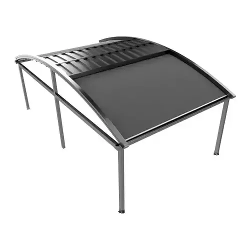 Motorized Pergola 2a stainless steel satin polished