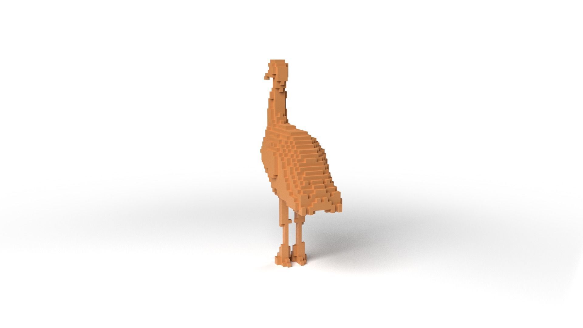 Crane Minecraft Voxel Low-poly 3D model_5