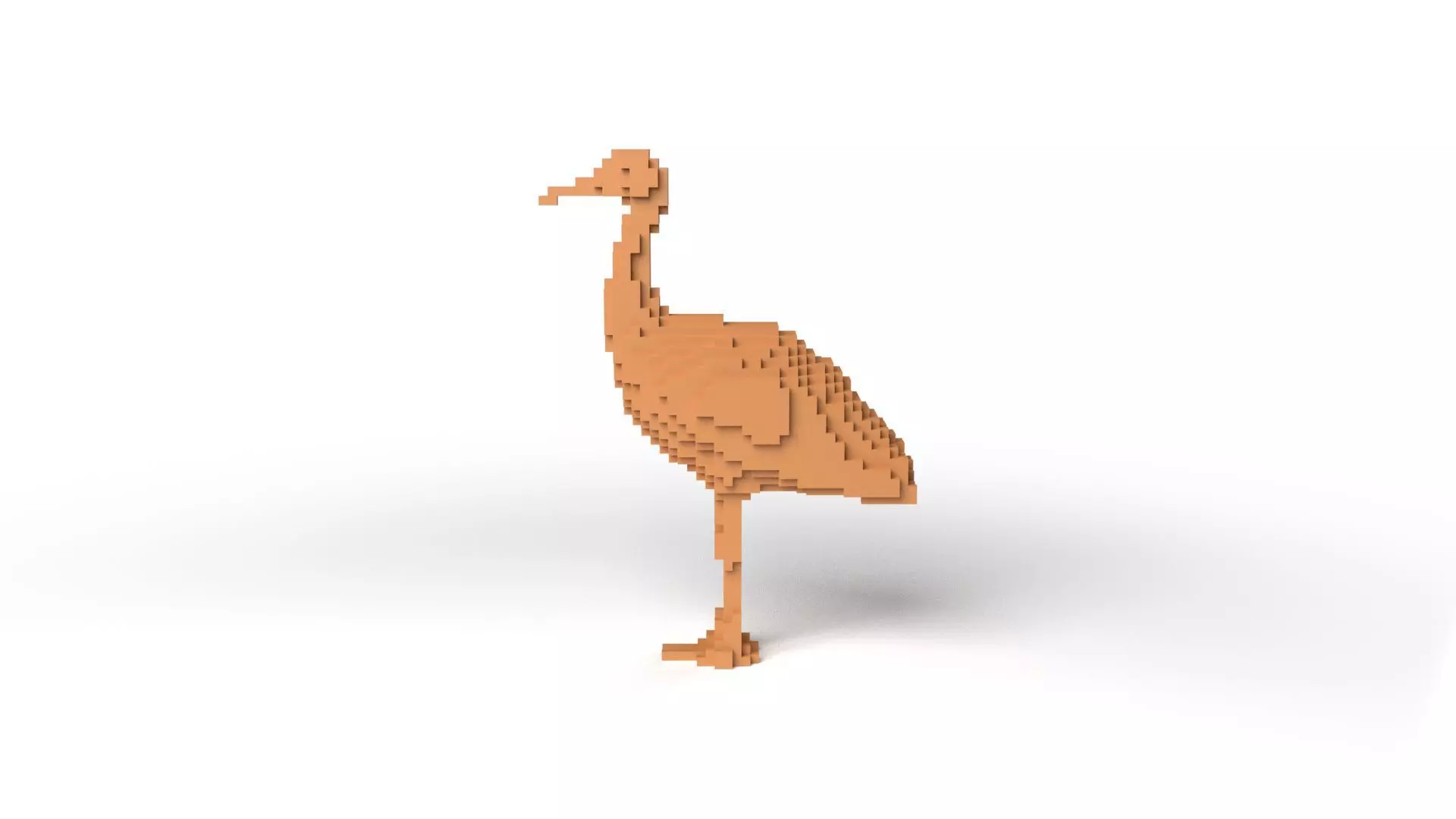 Crane Minecraft Voxel Low-poly 3D model_0