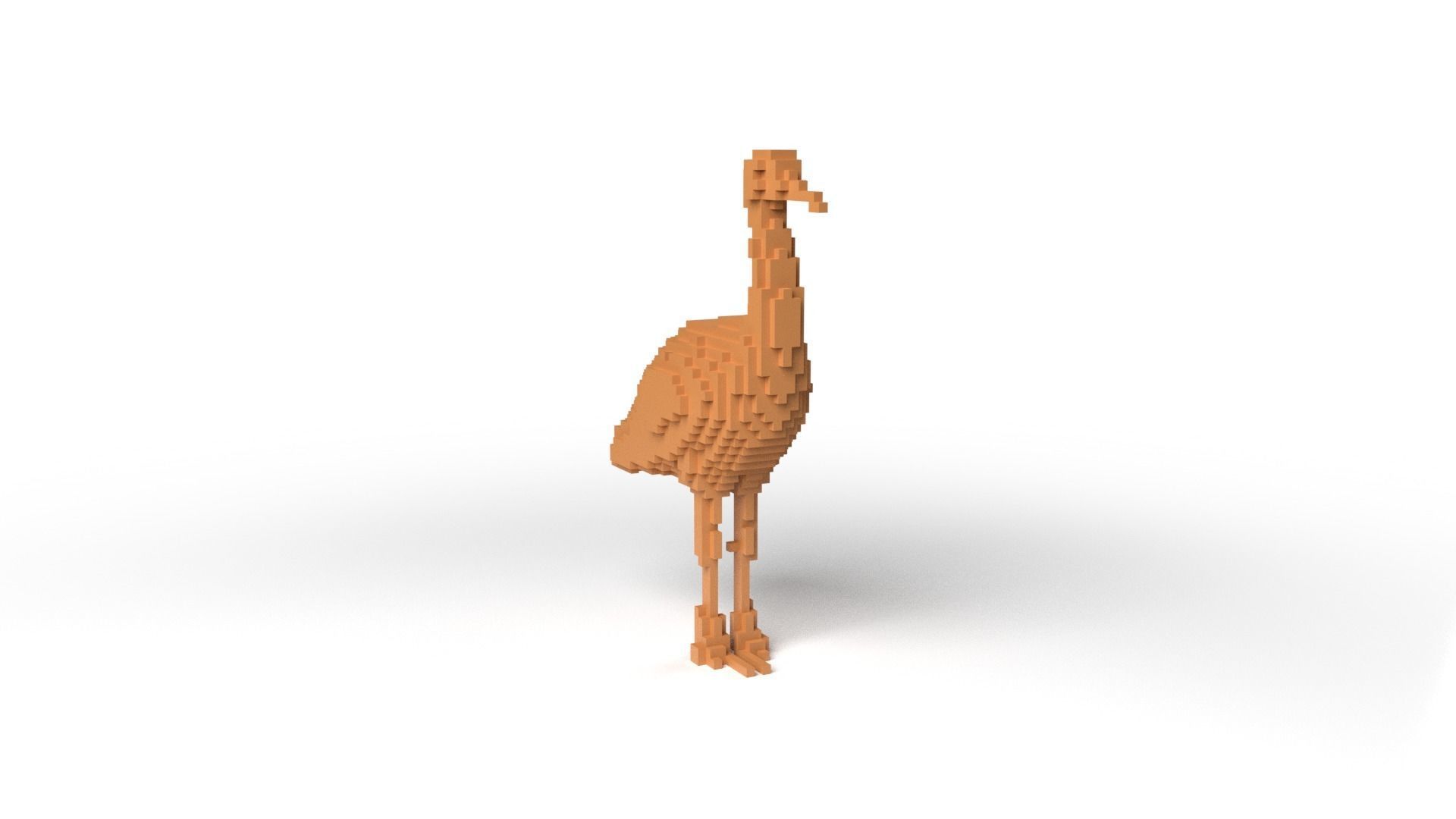 Crane Minecraft Voxel Low-poly 3D model_2
