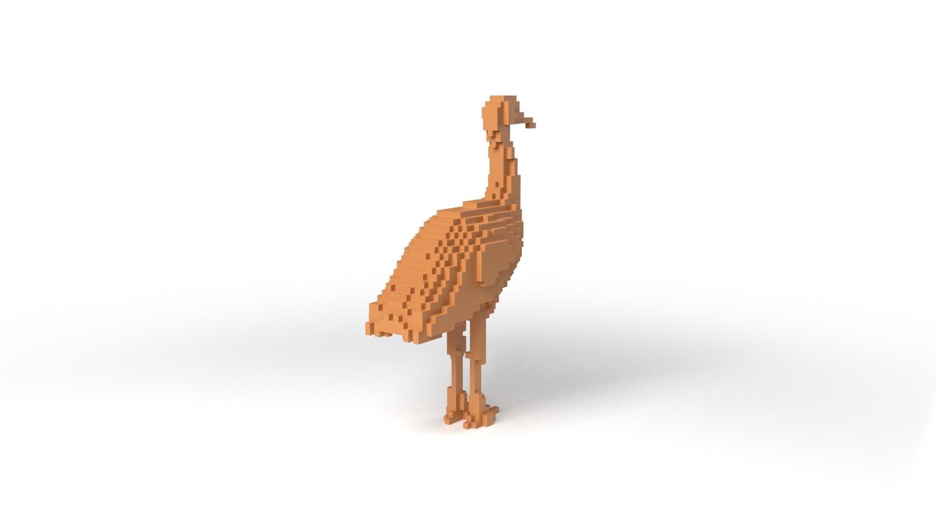 Crane Minecraft Voxel Low-poly 3D model_4