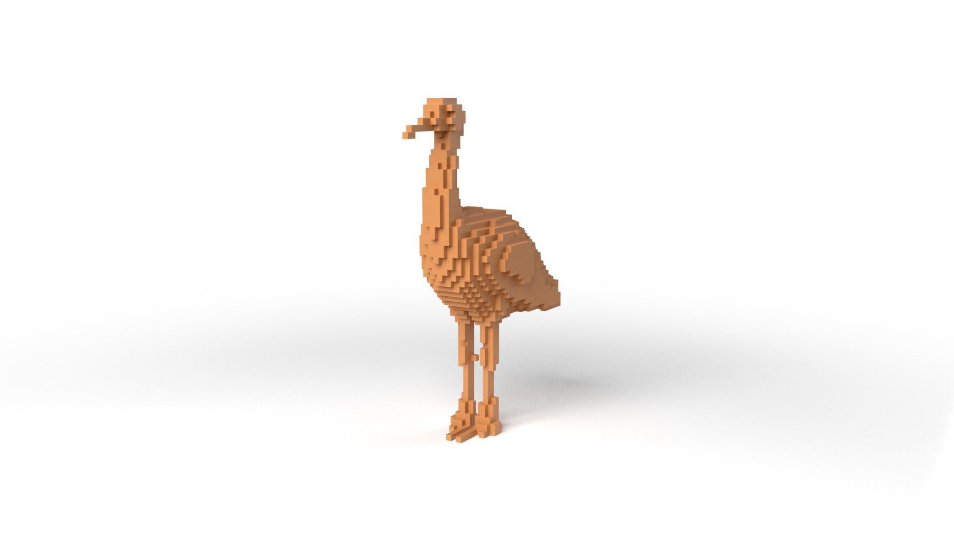 Crane Minecraft Voxel Low-poly 3D model_1