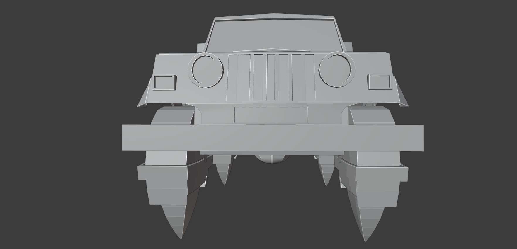 Low Poly Jeep Vehicles 3D model_11