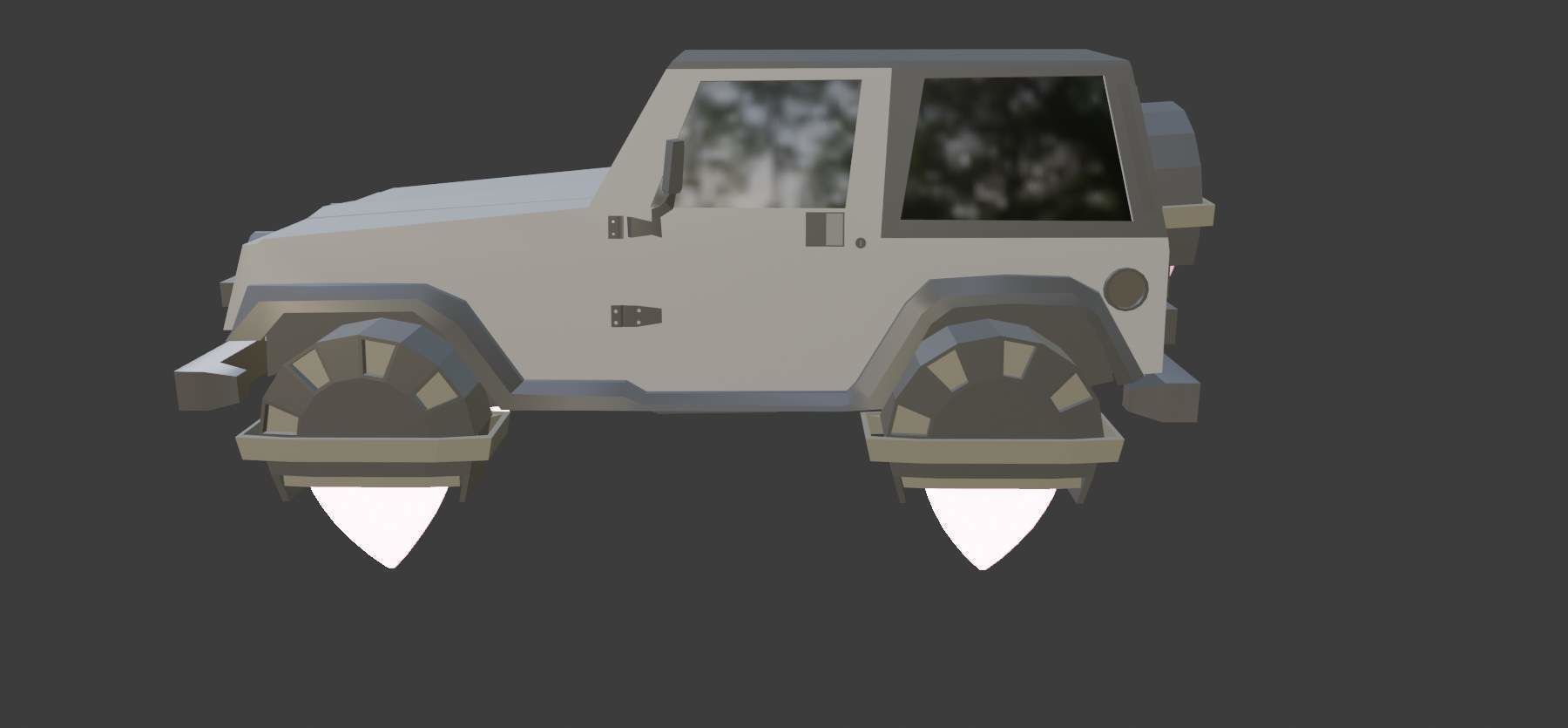 Low Poly Jeep Vehicles 3D model_8