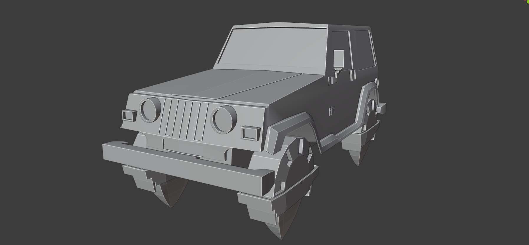 Low Poly Jeep Vehicles 3D model_10