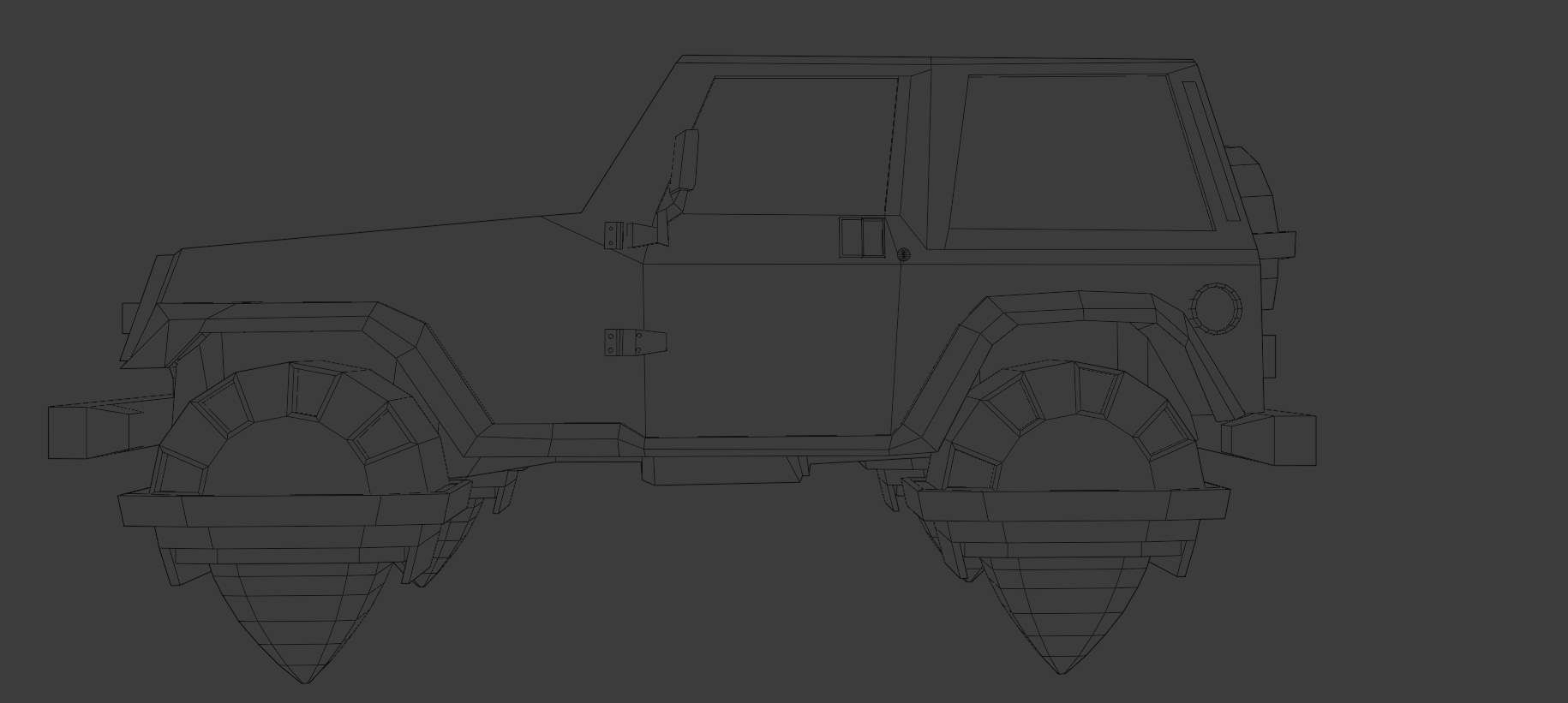 Low Poly Jeep Vehicles 3D model_12