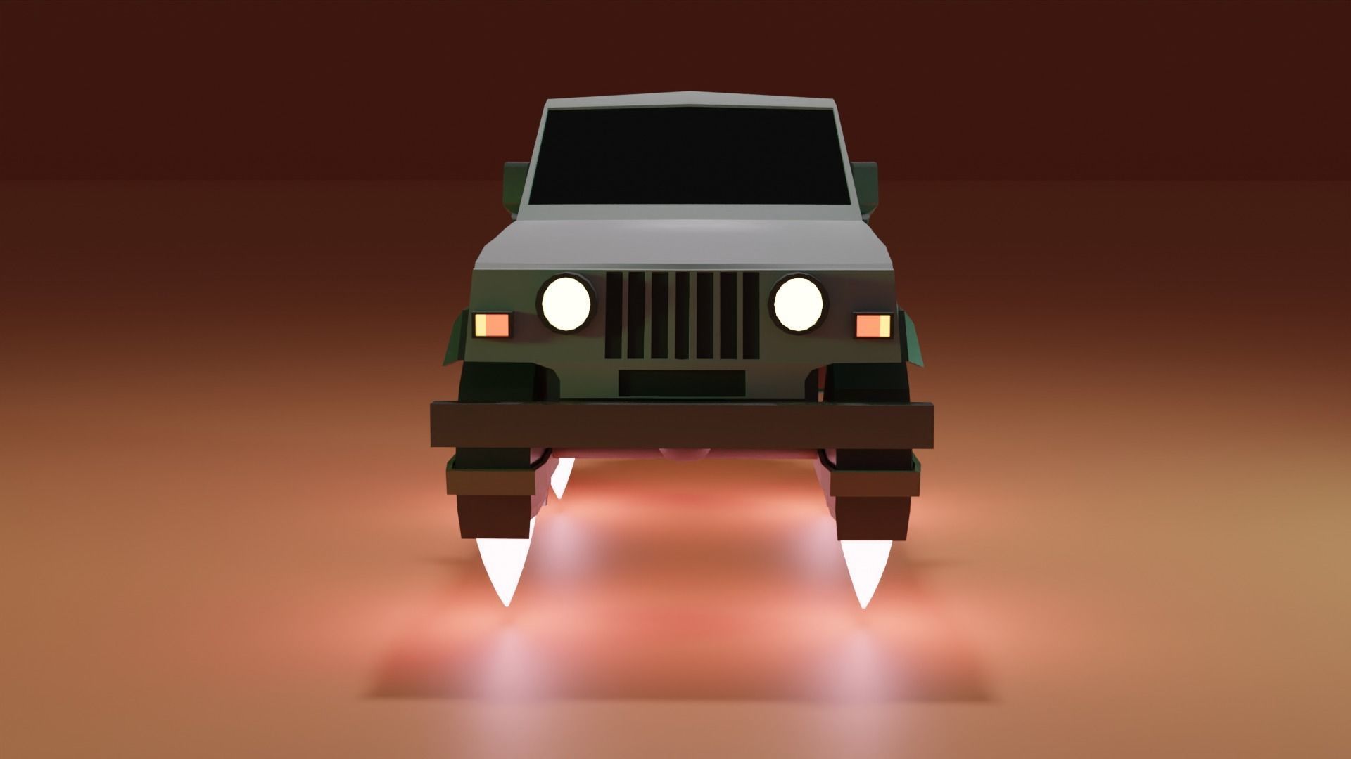 Low Poly Jeep Vehicles 3D model_2