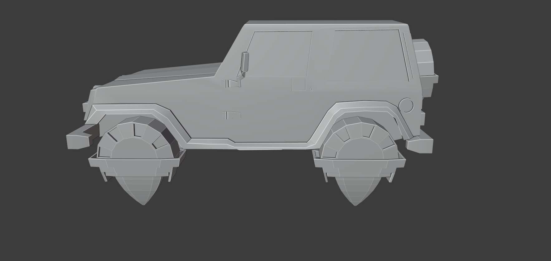 Low Poly Jeep Vehicles 3D model_9