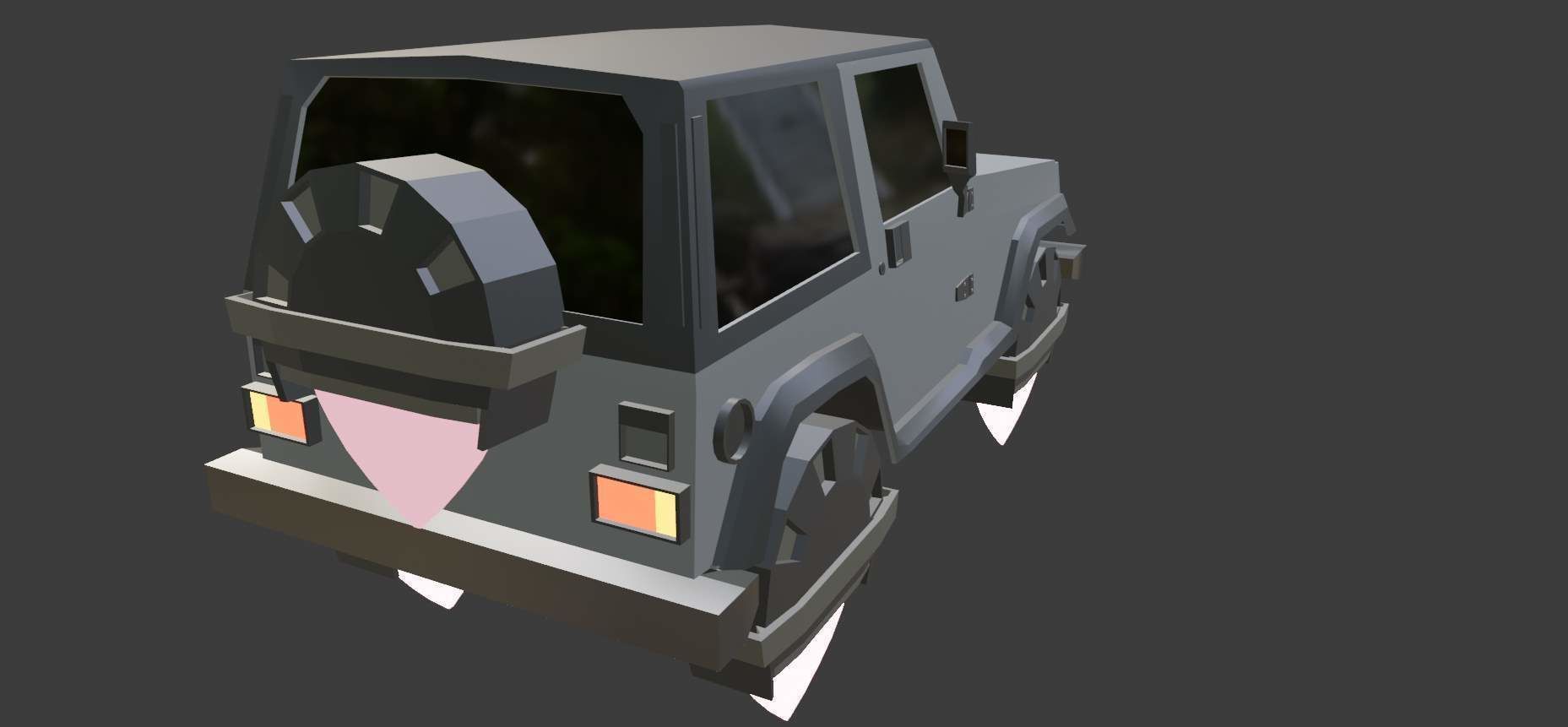 Low Poly Jeep Vehicles 3D model_6