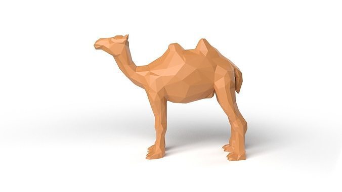 Camel Low Poligonal Low-poly 3D model