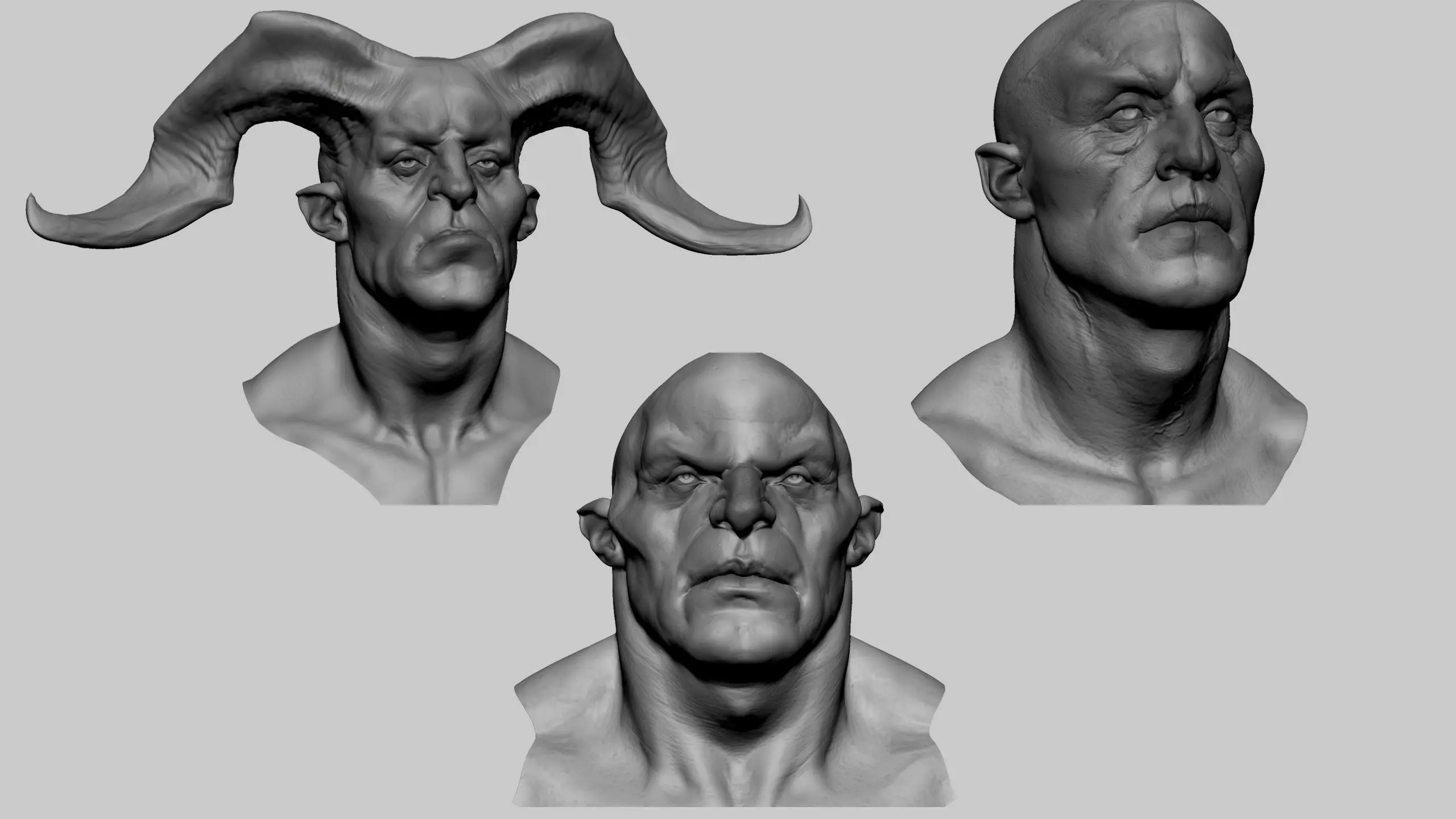 Creature Head Studies 3D model_0