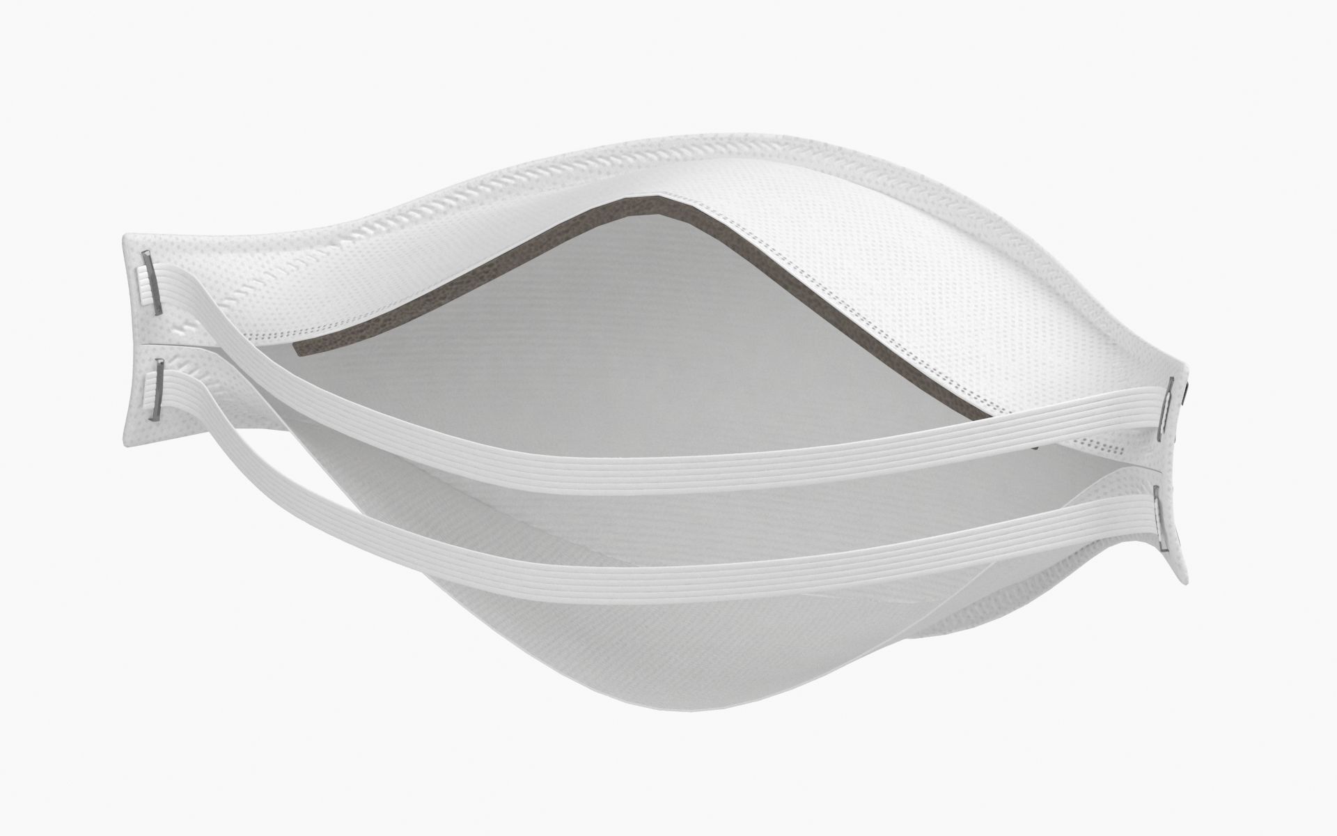 Mask Particulate Respirator 9210 Low-poly 3D model_4