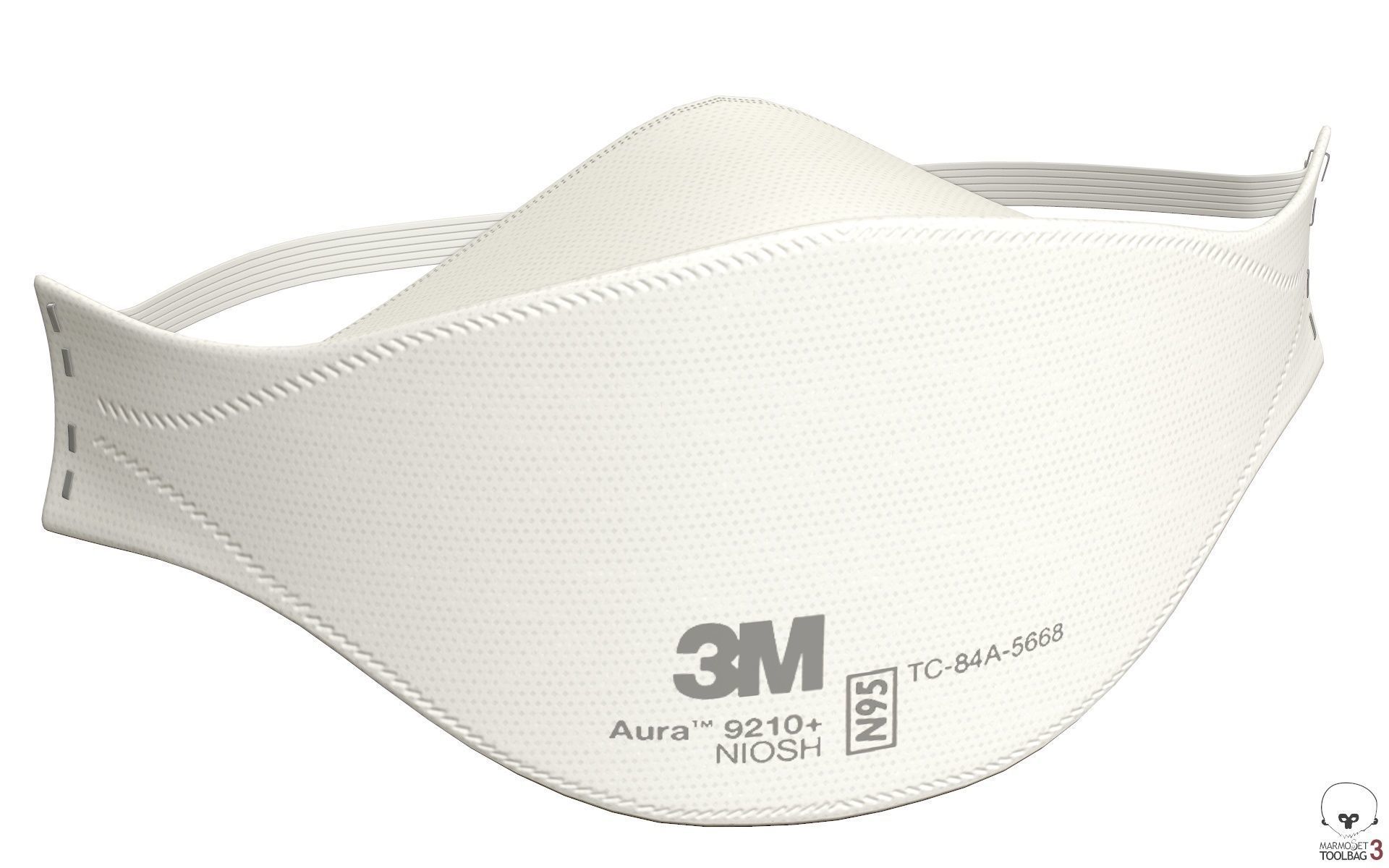 Mask Particulate Respirator 9210 Low-poly 3D model_10