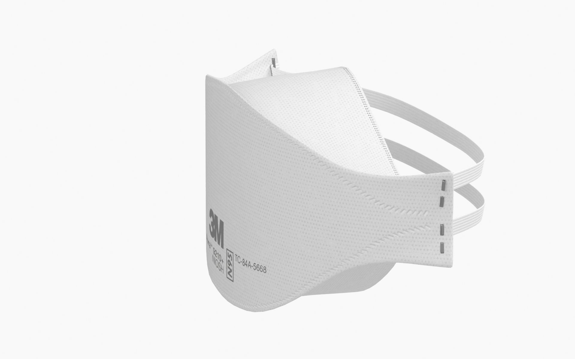 Mask Particulate Respirator 9210 Low-poly 3D model_7