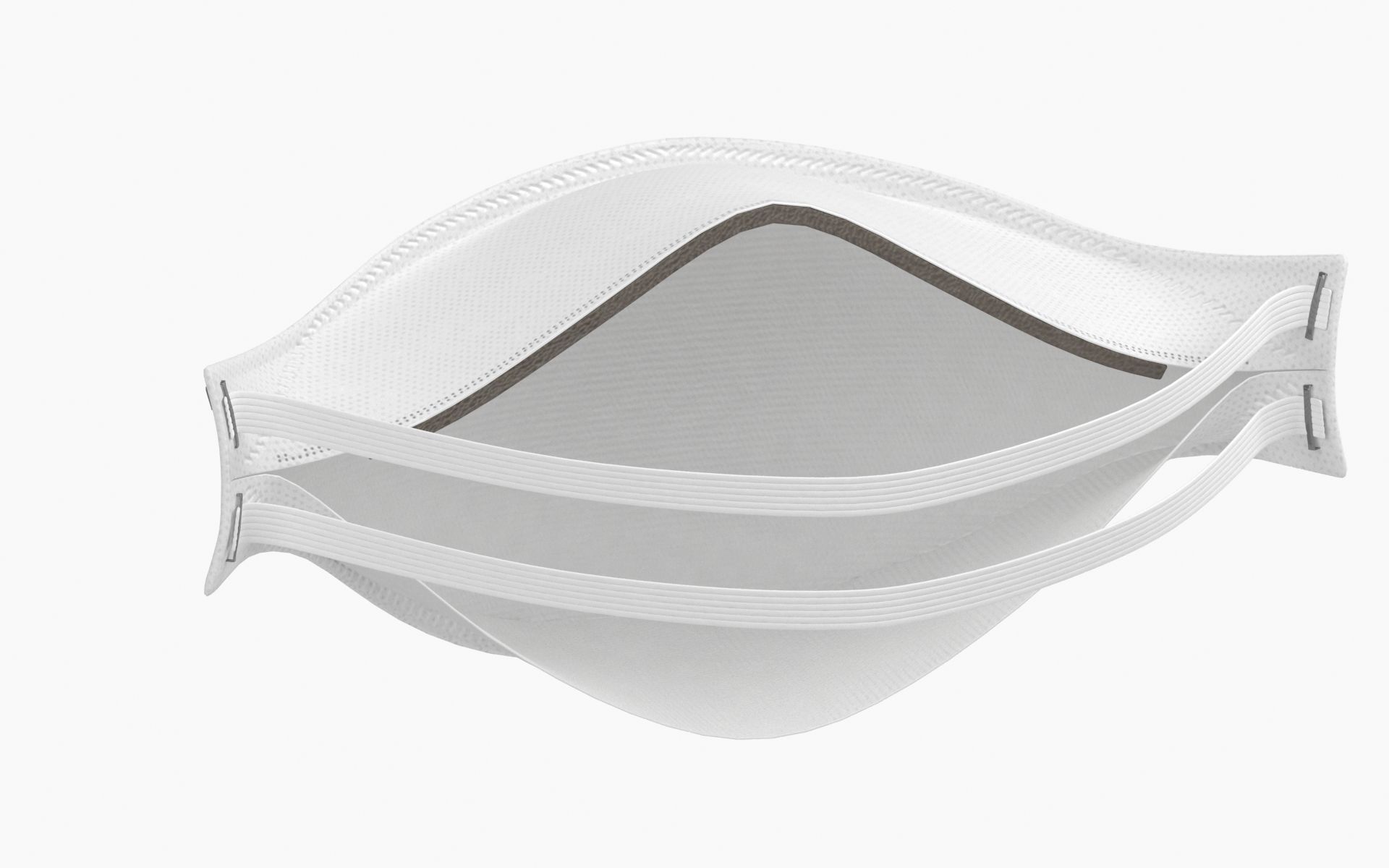 Mask Particulate Respirator 9210 Low-poly 3D model_5