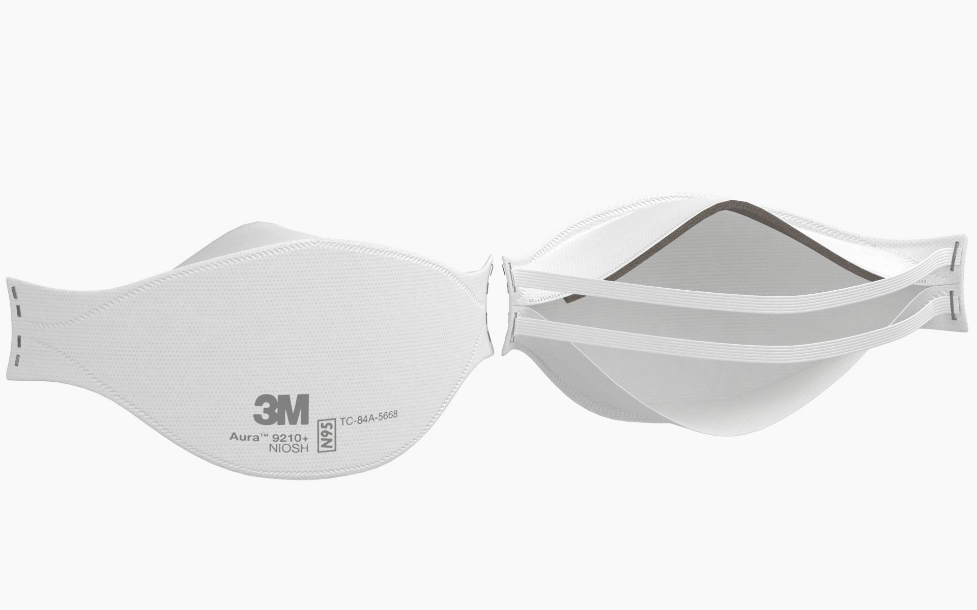 Mask Particulate Respirator 9210 Low-poly 3D model_17