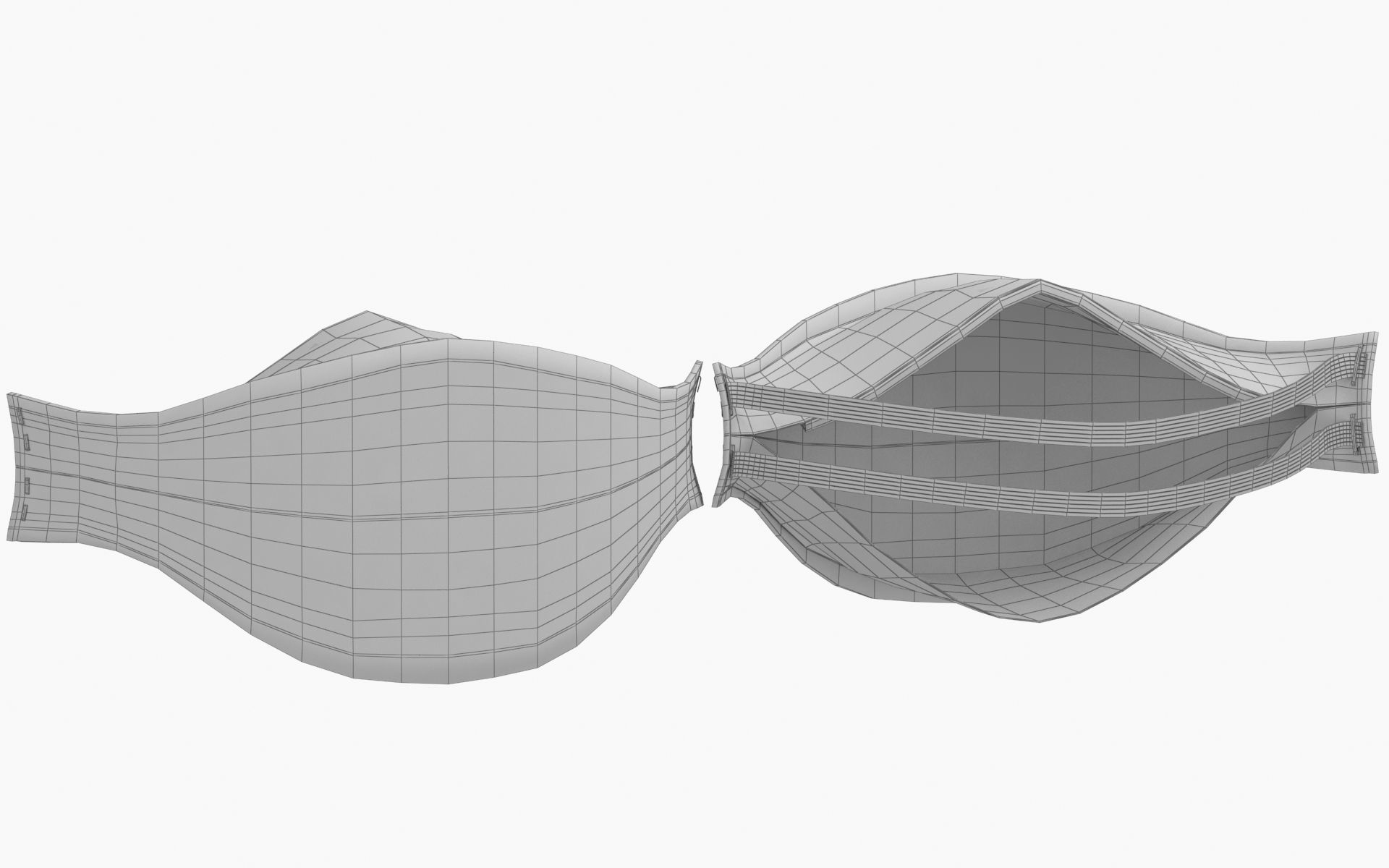 Mask Particulate Respirator 9210 Low-poly 3D model_19