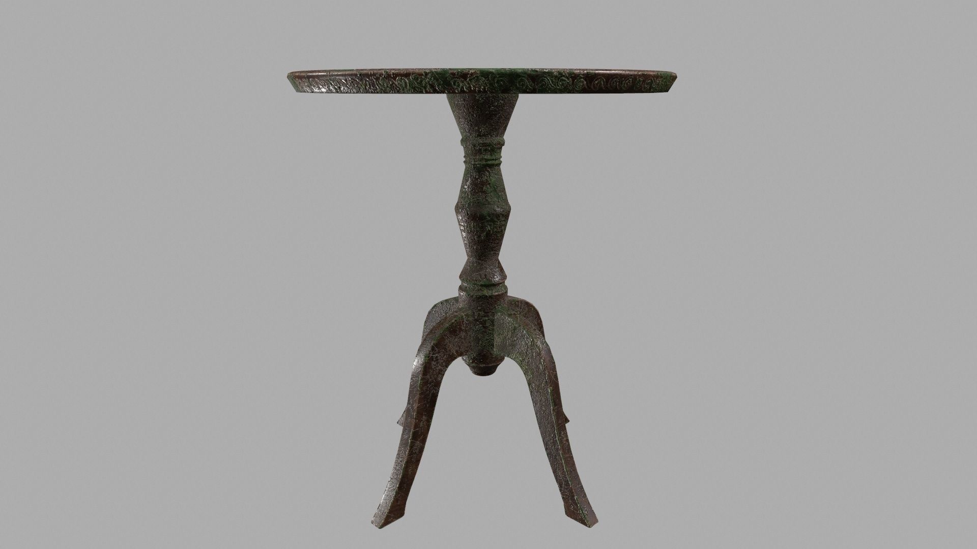 Table with cloth Low-poly 3D model_11