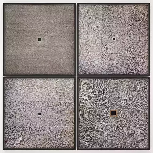 Collection of paintings with for walls 15 3D model