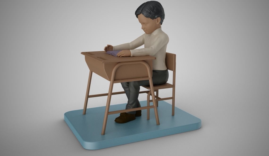 Little Boy Reading a Book