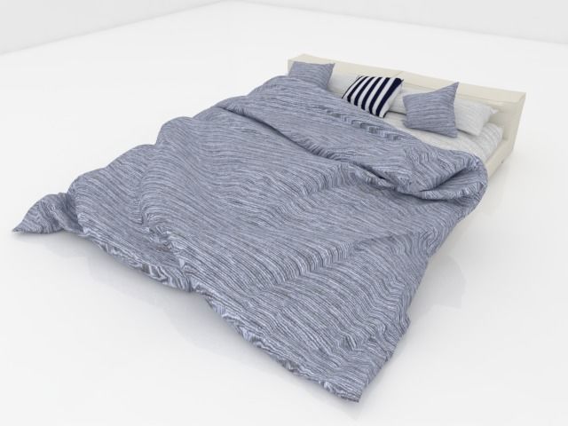 A Stylish Bed 3D model_1