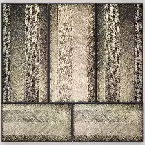 Collection of paintings with gold for walls 16