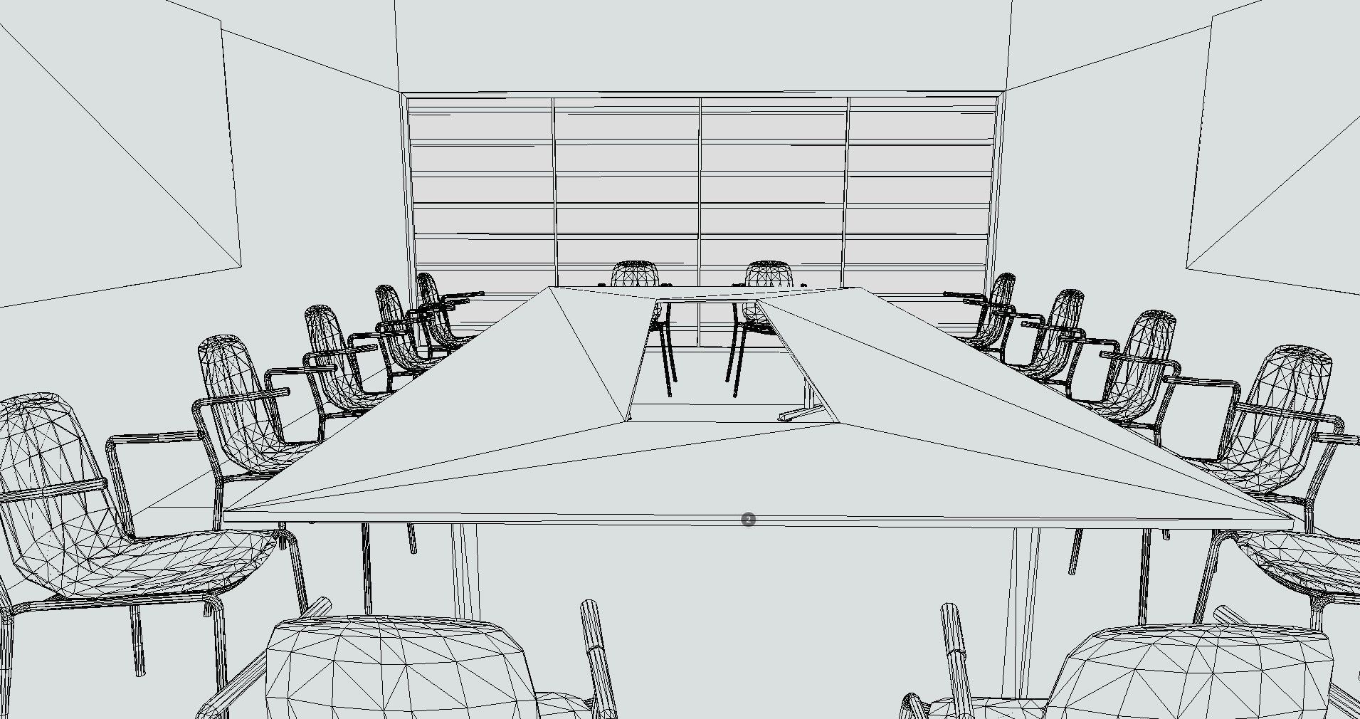 VR Conference Room Corona Max Scene and Baked Low-poly 3D model_7