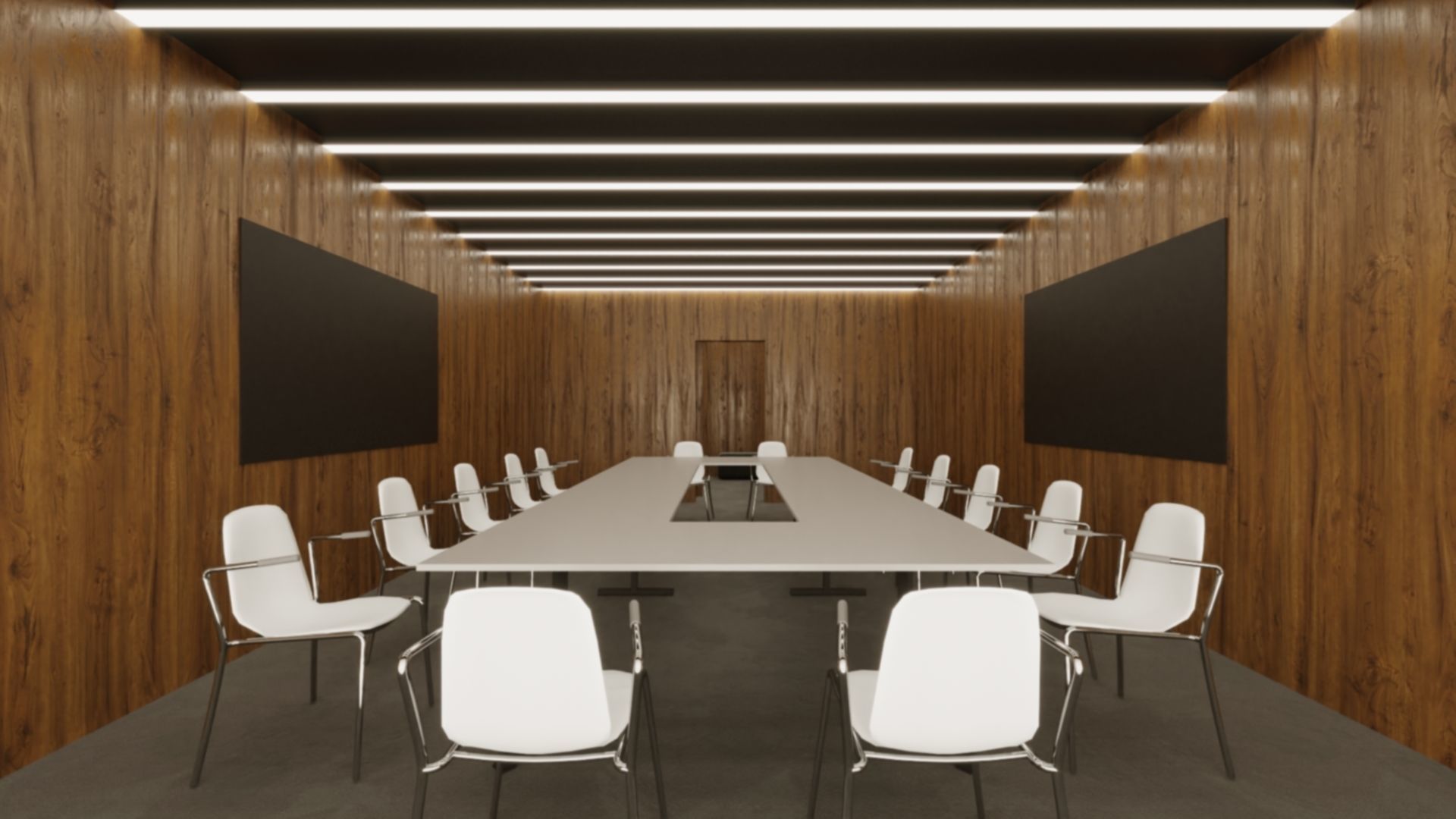 VR Conference Room Corona Max Scene and Baked Low-poly 3D model_3