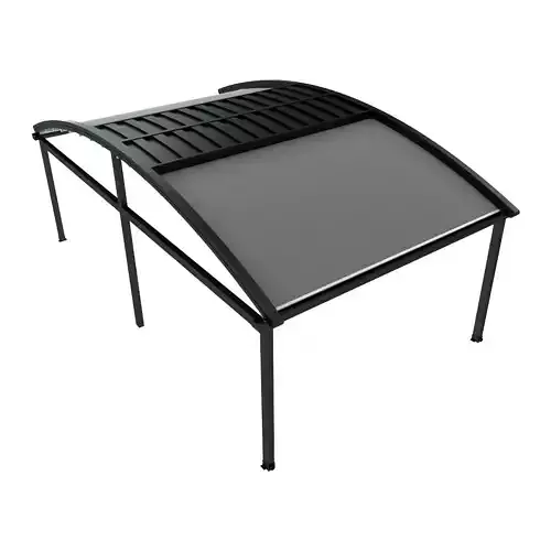 Motorized Pergola 2a weathered black steel