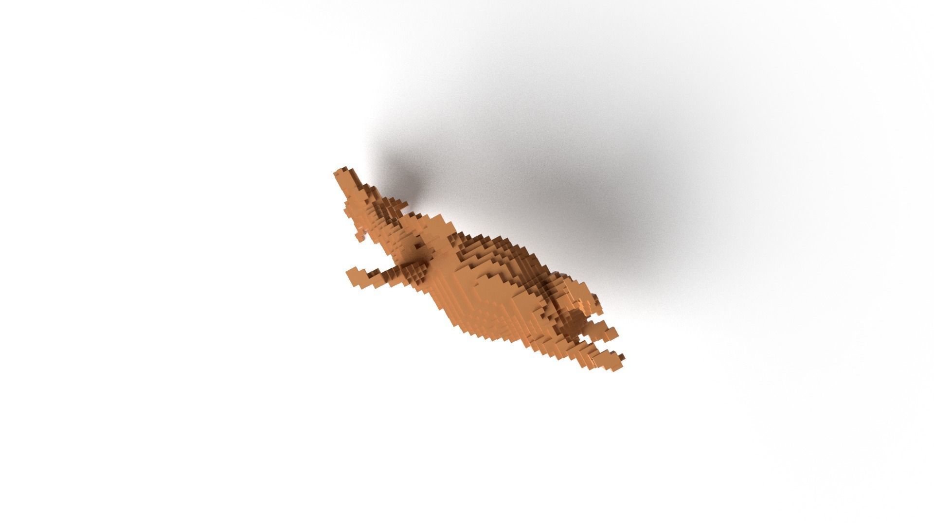 GoatII Minecraft Voxel Low-poly 3D model_8