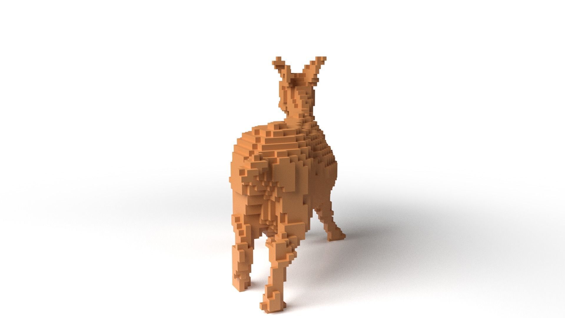 GoatII Minecraft Voxel Low-poly 3D model_4