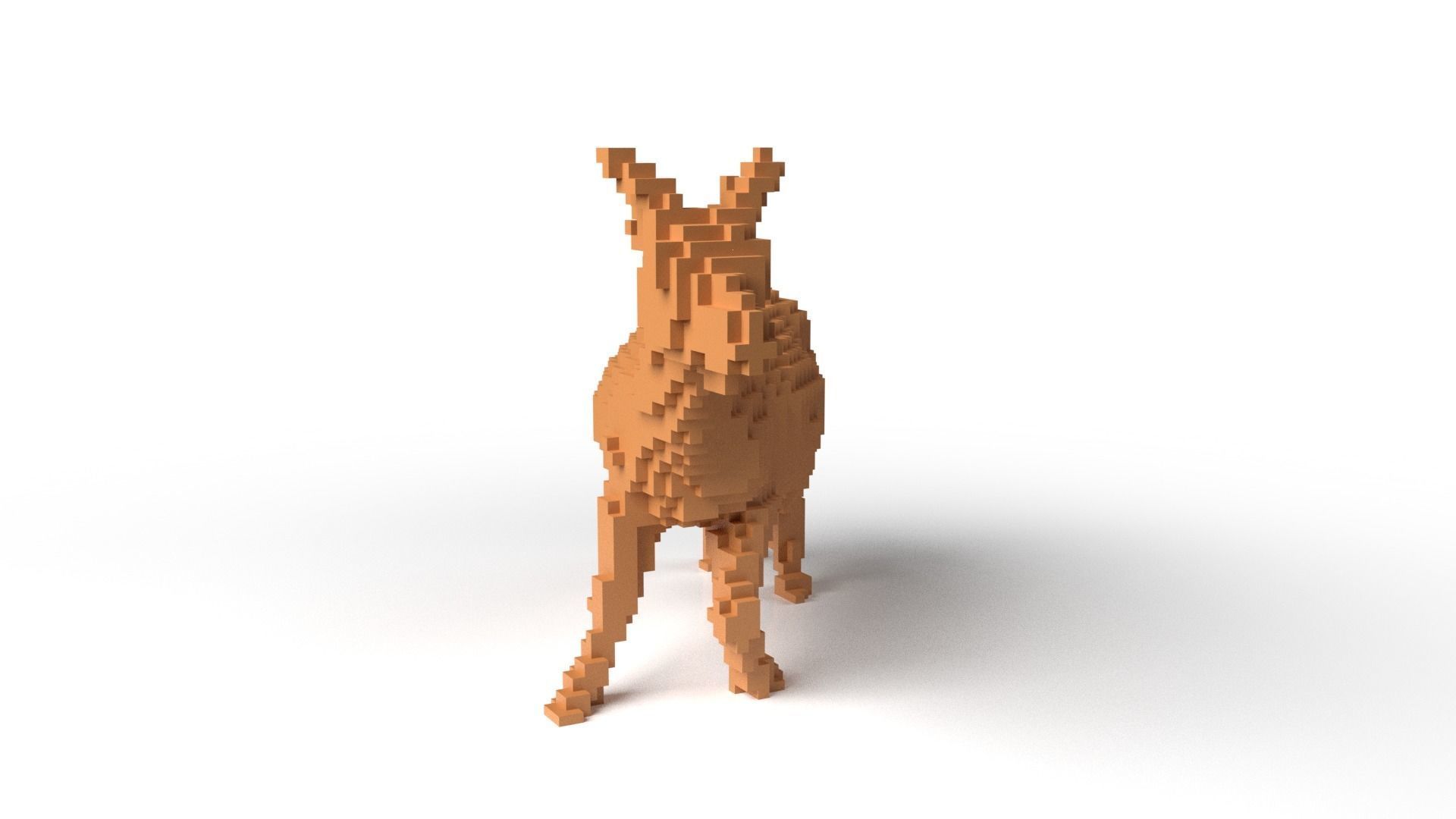 GoatII Minecraft Voxel Low-poly 3D model_1