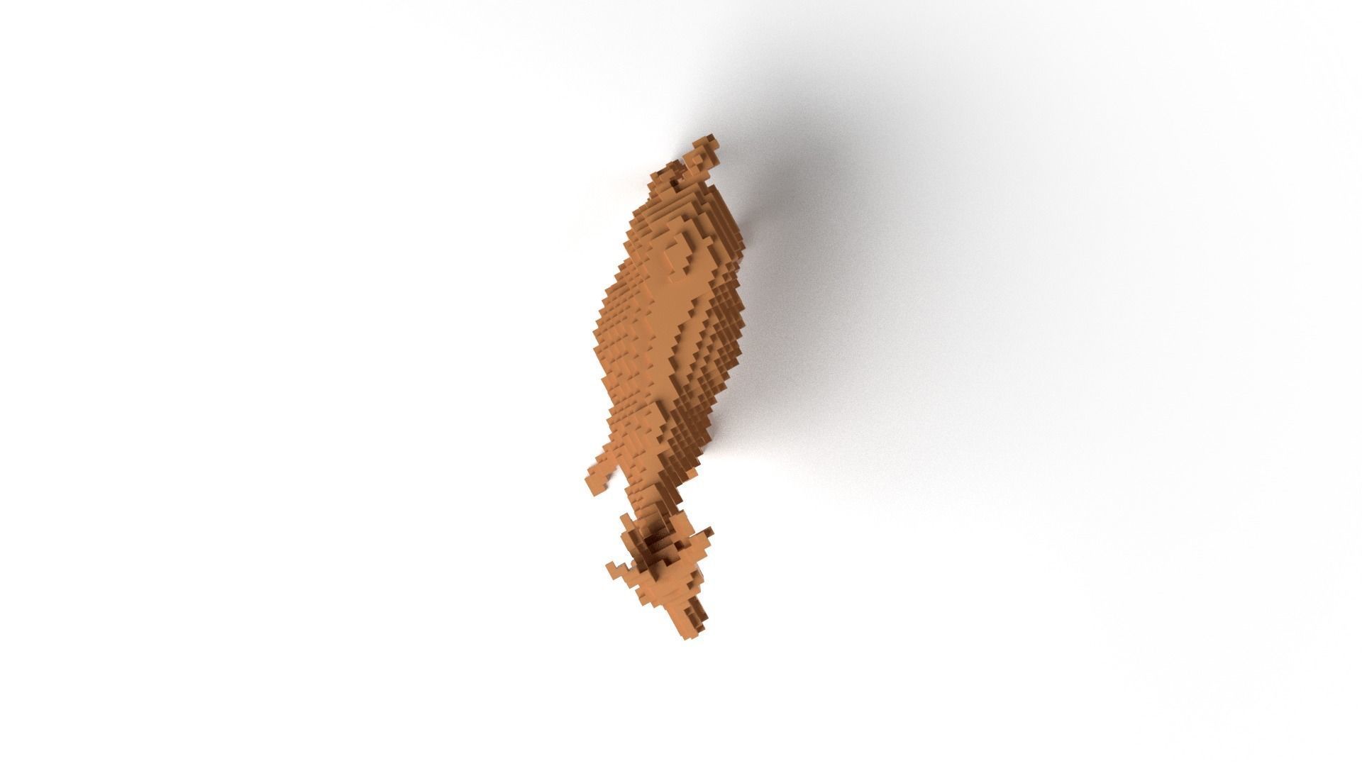 GoatII Minecraft Voxel Low-poly 3D model_7