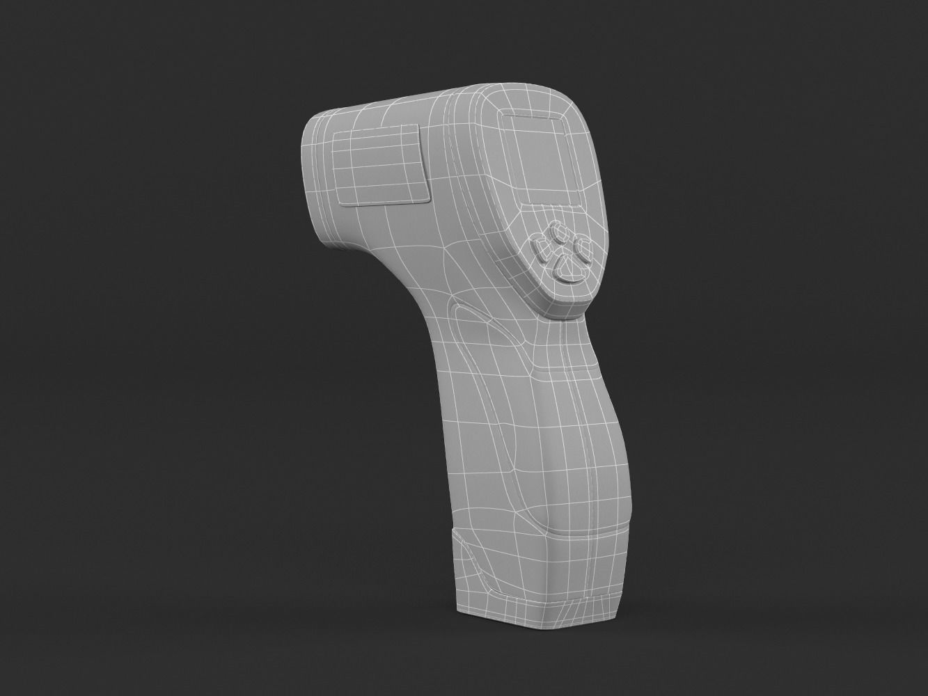 Digital Infrared Forehead Thermometer 3D model_13