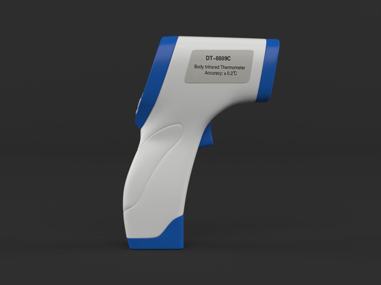 Digital Infrared Forehead Thermometer 3D model_7