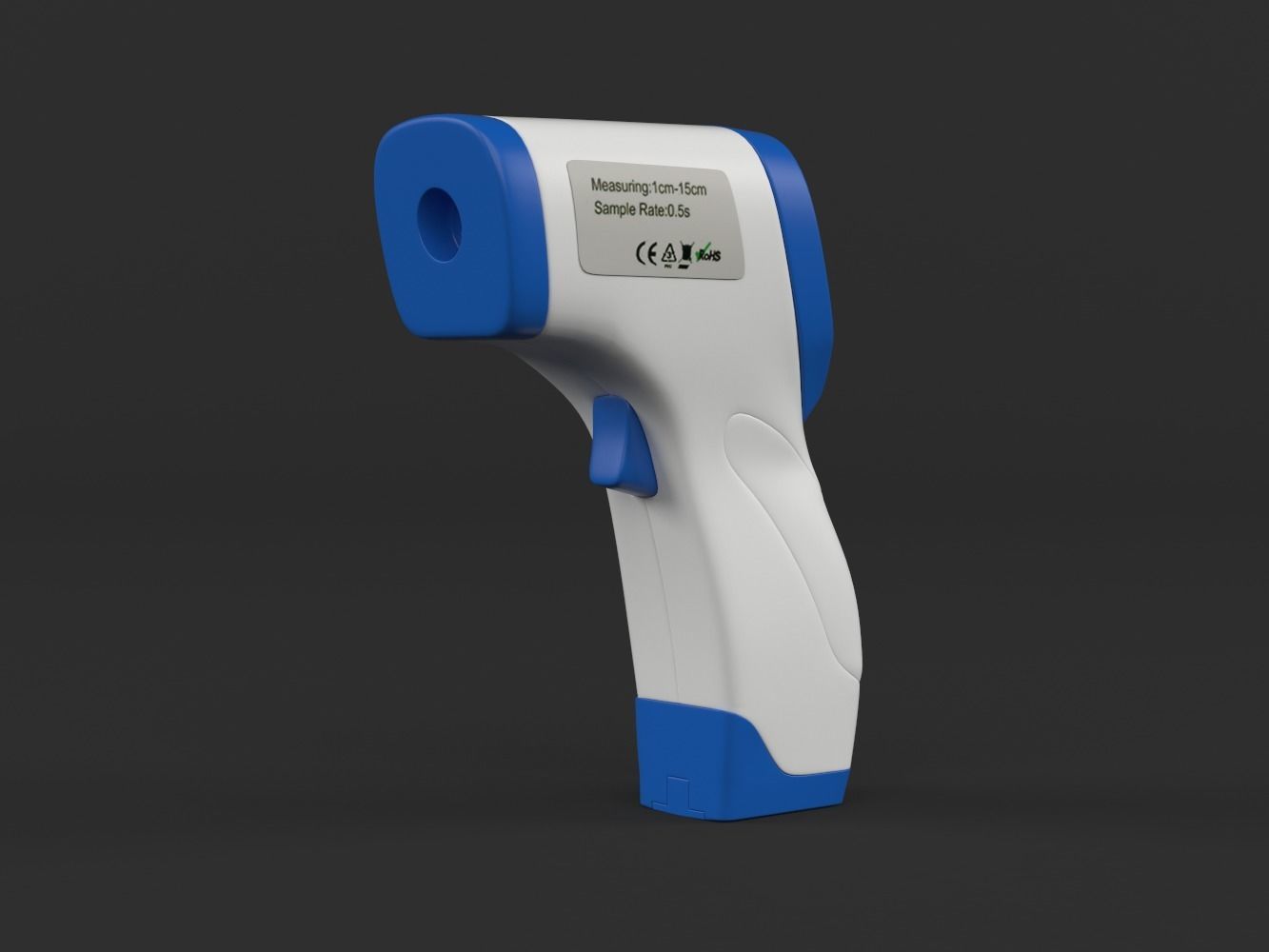 Digital Infrared Forehead Thermometer 3D model_3