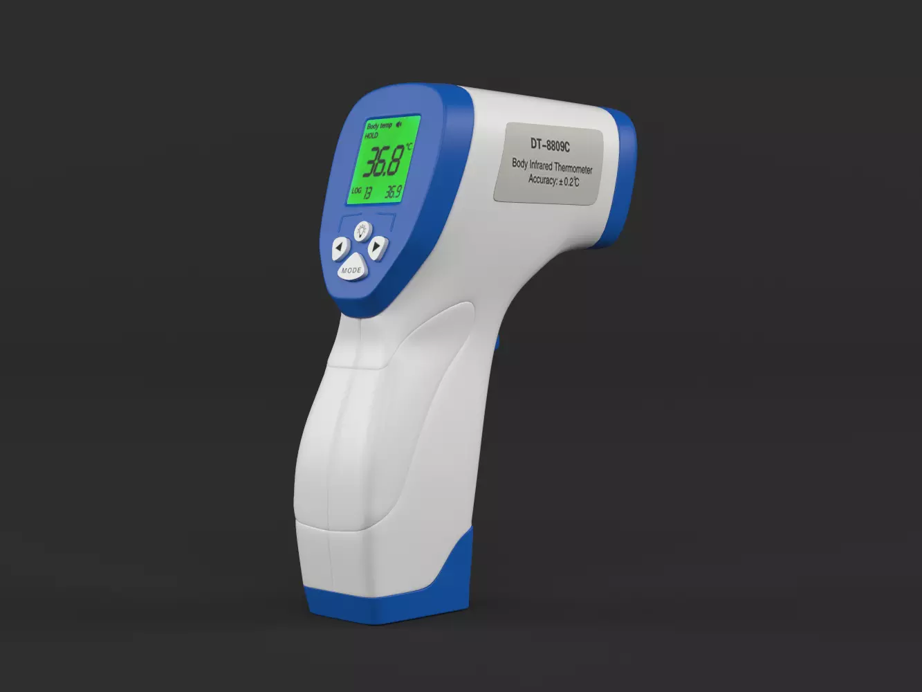 Digital Infrared Forehead Thermometer 3D model_0